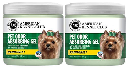Smells Begone Pet Odor Absorber Gel - Air Freshener - Made With Essential Oils - Rainforest Scent - 15 Ounce - 2 Pack