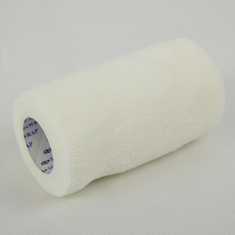 SU-PER FlexWRAP 12 Rolls Self Adhesive Bandages - Strong, Cohesive, Flexible, First Aid Bandages - for Wound Dressings & Horse L