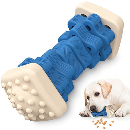 AOZOOM Tough Durable Dog Chew Toys for Aggressive Chewers, , Dog Puzzle Toys with Beef Flavor, Interactive, Safe Rubber Indestru