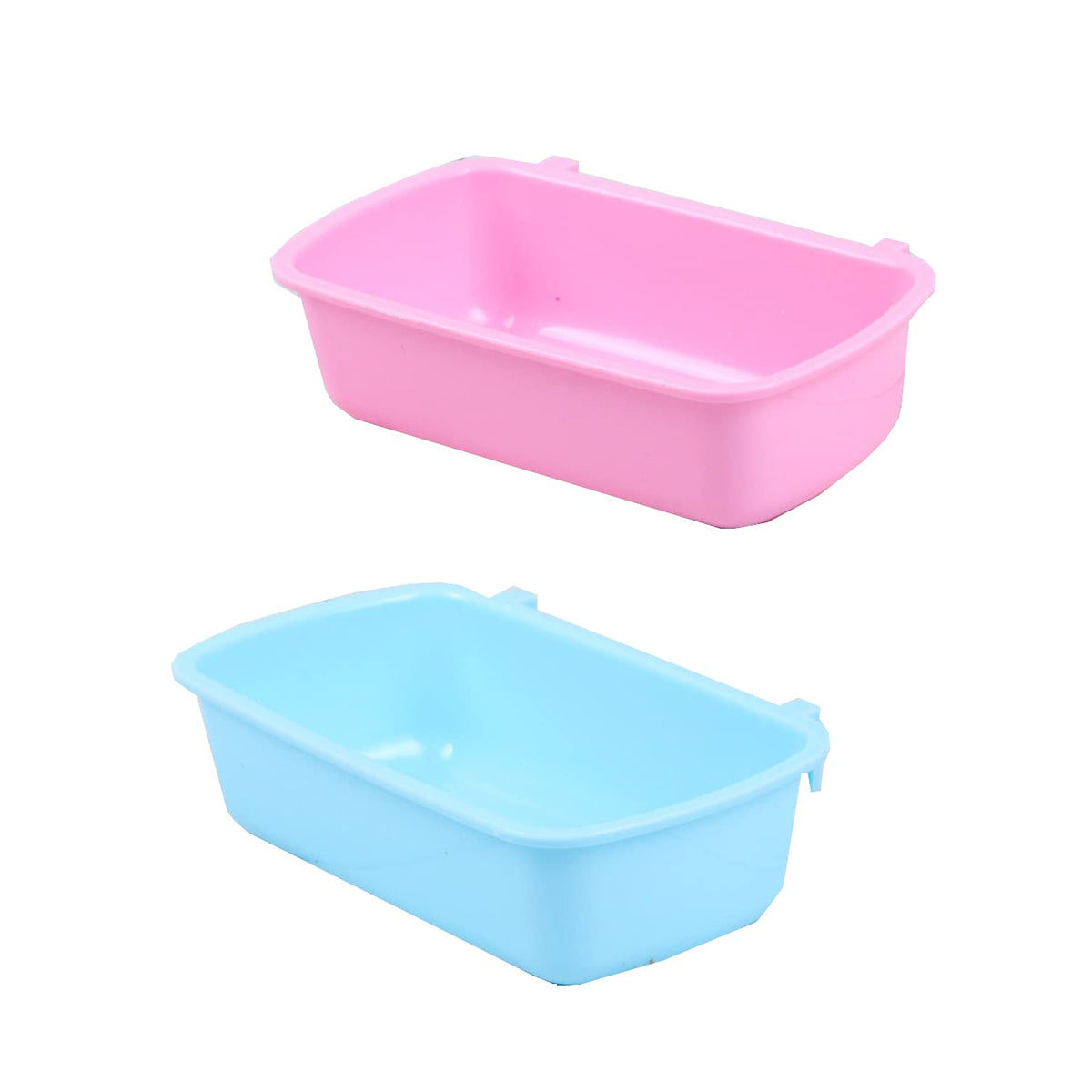 Small Animal Feeder Bowl Basic Dish Covenient Hanging Cups - 2 Pack Bath Food Water Bowls For Birds Hamsters Mice Rats Small Pets