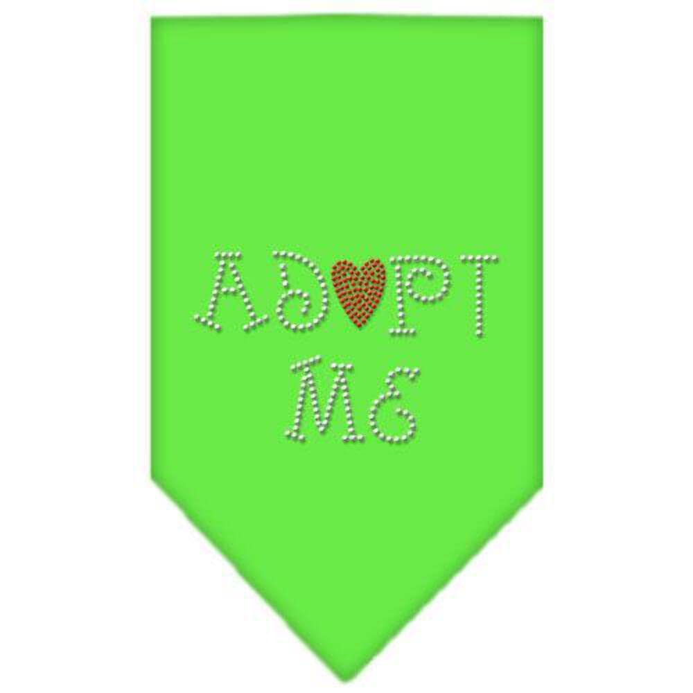Pet and Dog Bandana Rhinestone, "Adopt Me" Cocoa Large