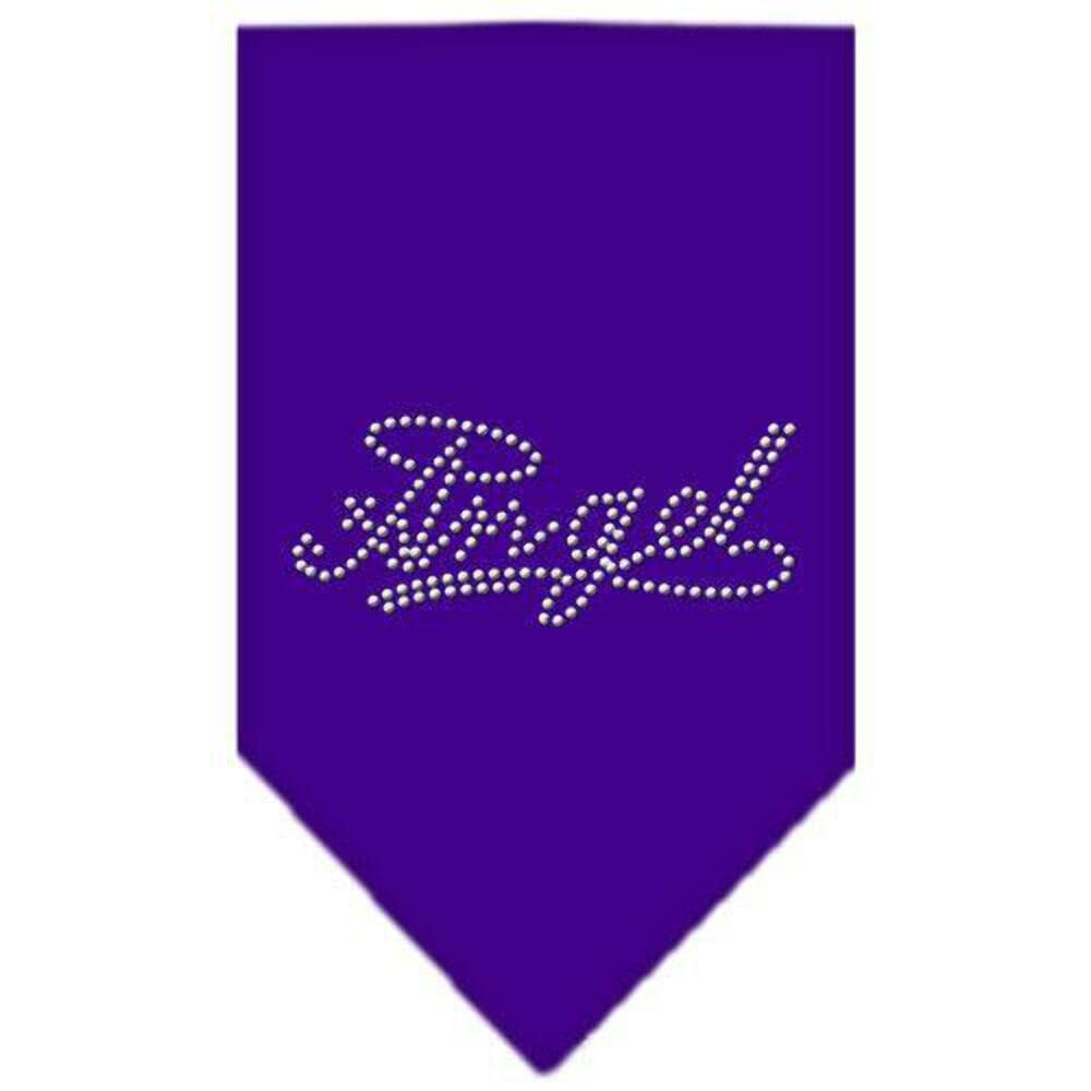 Mirage Pet Products Angel Rhinestone Bandana, Small, Purple