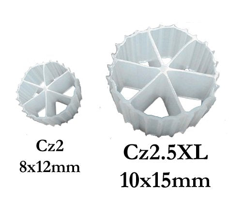 K2.5 Xl Cz2.5 Filter Media Premium Grade Moving Bed Biofilm Reactor (Mbbr) Fresh, Virgin, Not Recycled. Creates Most Robust Good