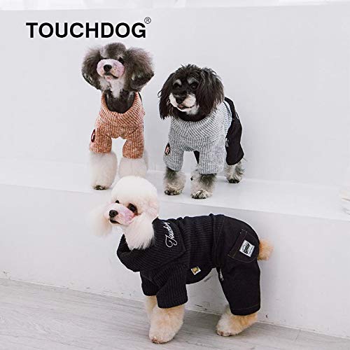 Touchdog Vogue Neck-Wrap Sweater And Denim Pant Outfit, X-Small, Navy