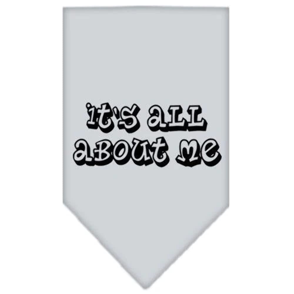 Mirage Pet Products It's All About Me Screen Print Bandana, Small, Cocoa