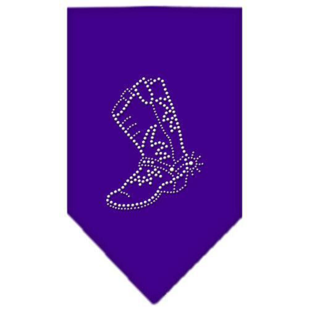 Mirage Pet Products Boot Rhinestone Bandana, Small, Purple