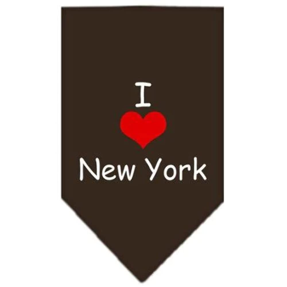 Mirage Pet Products I Heart New York Screen Print Bandana for Pets, Large, Yellow