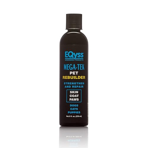 Eqyss Mega-Tek Pet Rebuilder - Strengthen & Repair Dry Damaged Coat, 8 oz - Safe for Dogs, Cats, & Puppies, pH Balanced