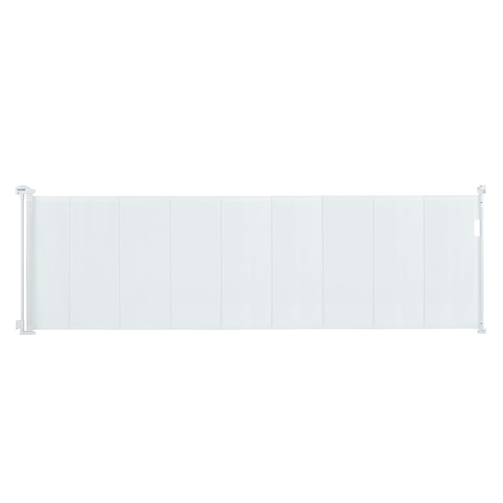 Vevor Retractable Baby Gates For Stairs, Extends Up To 116' Wide, Mesh Dog Gate For The House, 34' Tall Extra Wide Child Safety Gates For Doorways, Hallways, Pet Cat Gate Indoor & Outdoor, White