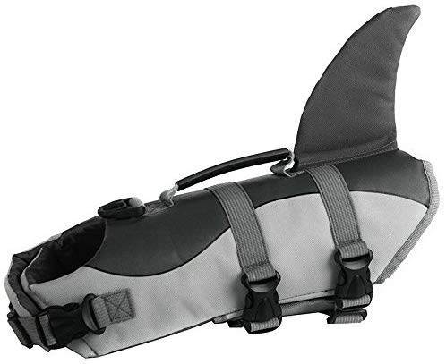 Haocoo Dog Life Jacket Vest Saver Safety Swimsuit Preserver With Reflective Stripes/Adjustable Belt For Dog (Xx-Large, Shark)