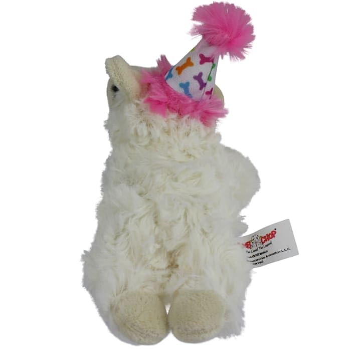 Multipet Pink Happy Birthday Mini Lamb Chop Dog Toy Small