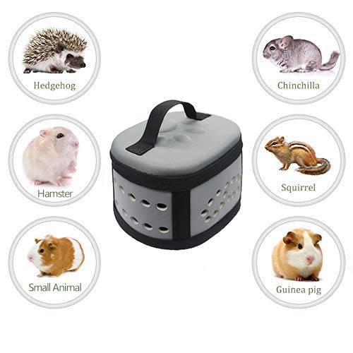Kameiou Portable Small Animal Guinea Pig Carrier Cage With Mat Zipper Breathable Hole Window Hamsters Hedgehogs Guinea Pigs Smal