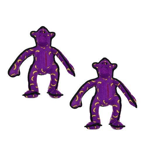 TUFFY - 2 Pack Original : Monkey Dog Toy : Ultra Durable Plush Dog Toy with Multiple Layers & Reinforced Seams, Washable and Flo