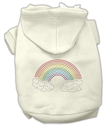 Mirage Pet Products Rhinestone Rainbow Hoodies, Size 10, Pink