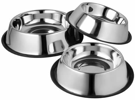 Chullbull Pet Products 900 Ml Set Of 3 Stainless Steel Dog Bowls | Durable Steel Bowl For Dogs And Cats | Ideal For Food And Wat
