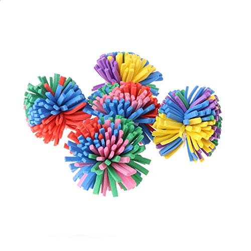 Stock Show 10Pcs 1.6' Funny Colorful Eva Flower Ball Foam Cat Toy Ball Cat Kitten Catch/Chase/Play Ball, Random Color