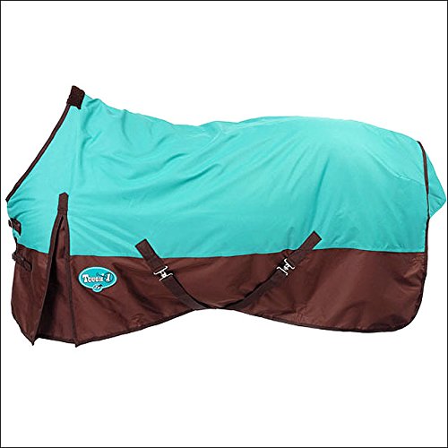 Tough 1 600 Denier Waterproof Horse Sheet, Turquoise/Brown, 75-Inch