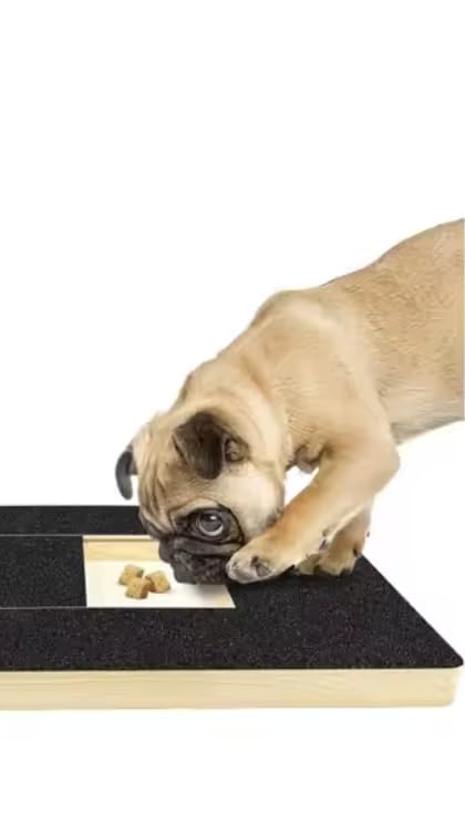 Dog Nail Scratch Board - with Treat Draw- Dog Scratch Pad for Nails - Durable Wooden Nail Filing Board with Treat Drawer