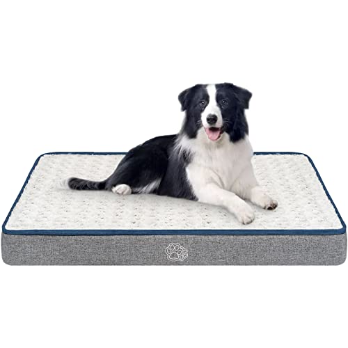 Empsign Waterproof Dog Bed For Crate Pad Reversible Cool And Warm, Pet Beds With Washable And Removable Cover, Sleeping Mats For