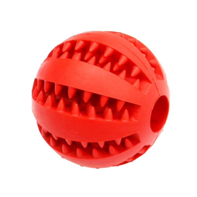 Dog Trust Dog Toy Ball Nontoxic Bite Resistant Toy Ball for Small Pet Dogs Puppy Cat Dog Pet Food Treat Feeder Chew Tooth Cleani