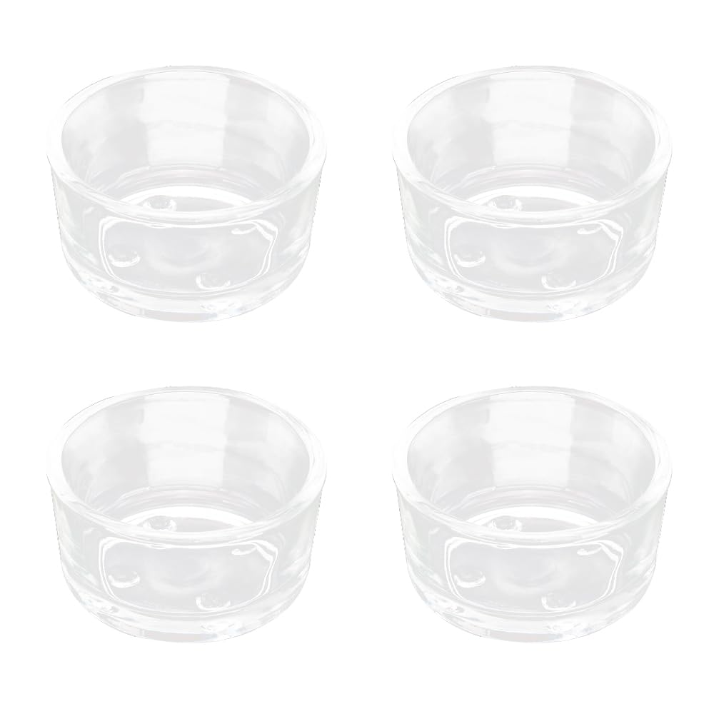 Senzeal 4X Glass Reptile Feeding Dish Food Water Bowl Feeder Bowl Cup Basin Tray Container for Small Pets Reptile Lizard Spider 