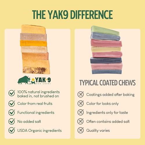 YAK-9 Yak9 Cheese Dog Chews, High Protein Treats, Natural, Rawhide Free, Long Lasting with Vitamins & Minerals, Medium Size, Str
