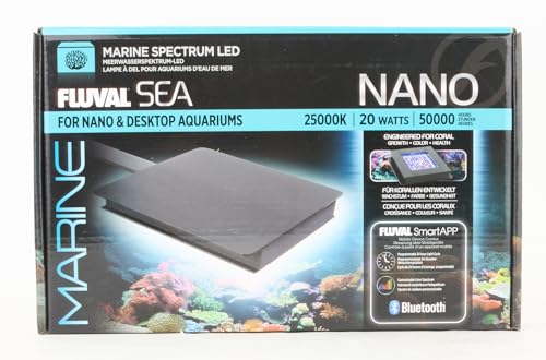 Fluval Sea Marine Nano Led Aquarium Lighting With Bluetooth, 20 Watts,Glass