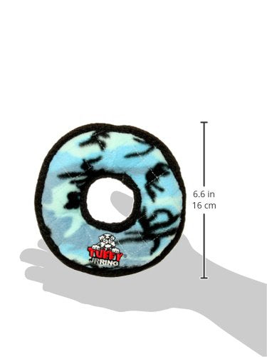 Tuffy - World'S Tuffest Soft Dog Toy -Junior Ring- Camo Blue -Squeakers -Multiple Layers.Made Durable, Strong & Tough.Interactive Play(Tug, Toss & Fetch).Machine Washable & Floats