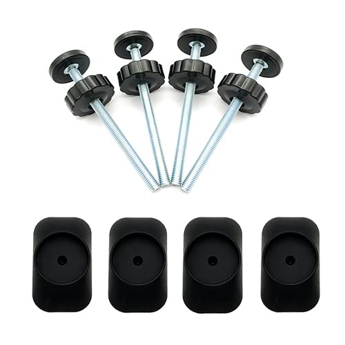 Baby Gate Extender Extention-4 Pack Baby and Pet Safety Stair Gate Threaded Spindle Rods Replacement Parts Bundle with Wall Prot