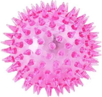 D&C Paws Led Whistle Squeaky Squeaker Sound Ball Puppy Dog Cat Pet Chew Playing Rubber Ball Toy (Pack of 1)