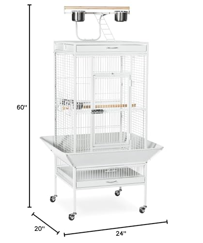 Prevue Hendryx 3152C Pet Products Wrought Iron Select Bird Cage, Chalk White