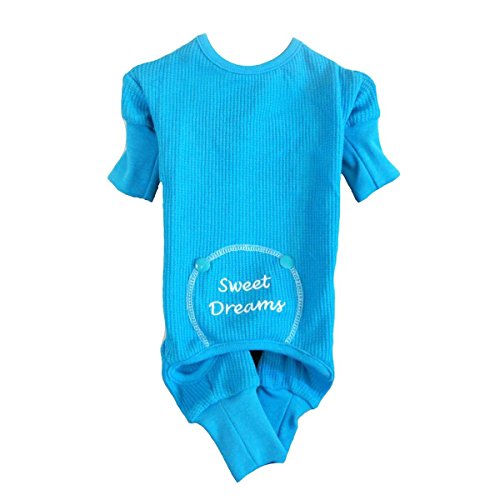 Doggie Design Blue Sweet Dreams Thermal Pajamas S
