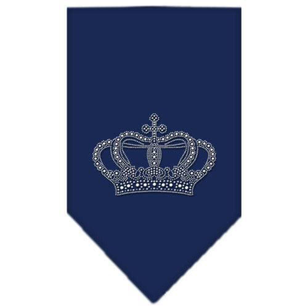 Mirage Pet Products Crown Rhinestone Bandana, Large, Purple