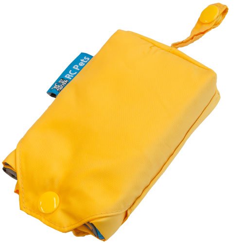 Rc Pet Products Packable Dog Rain Poncho, Sunshine, Small