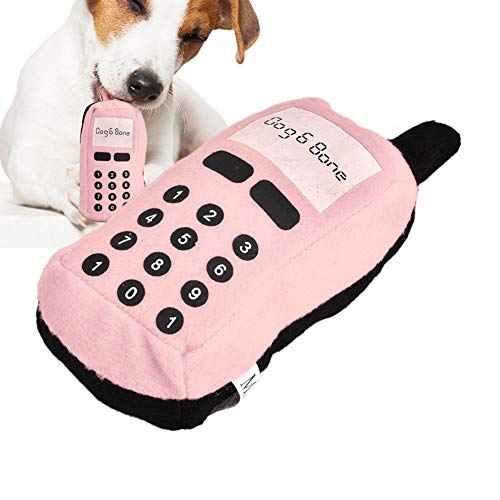 Squeaky Dog Chew Toy Pet Chew Plush Toys Cute Cell Phone Shape Pet Toy Puppy Kitten Molar Toy Dog Cat Interactive Sounding Toy (