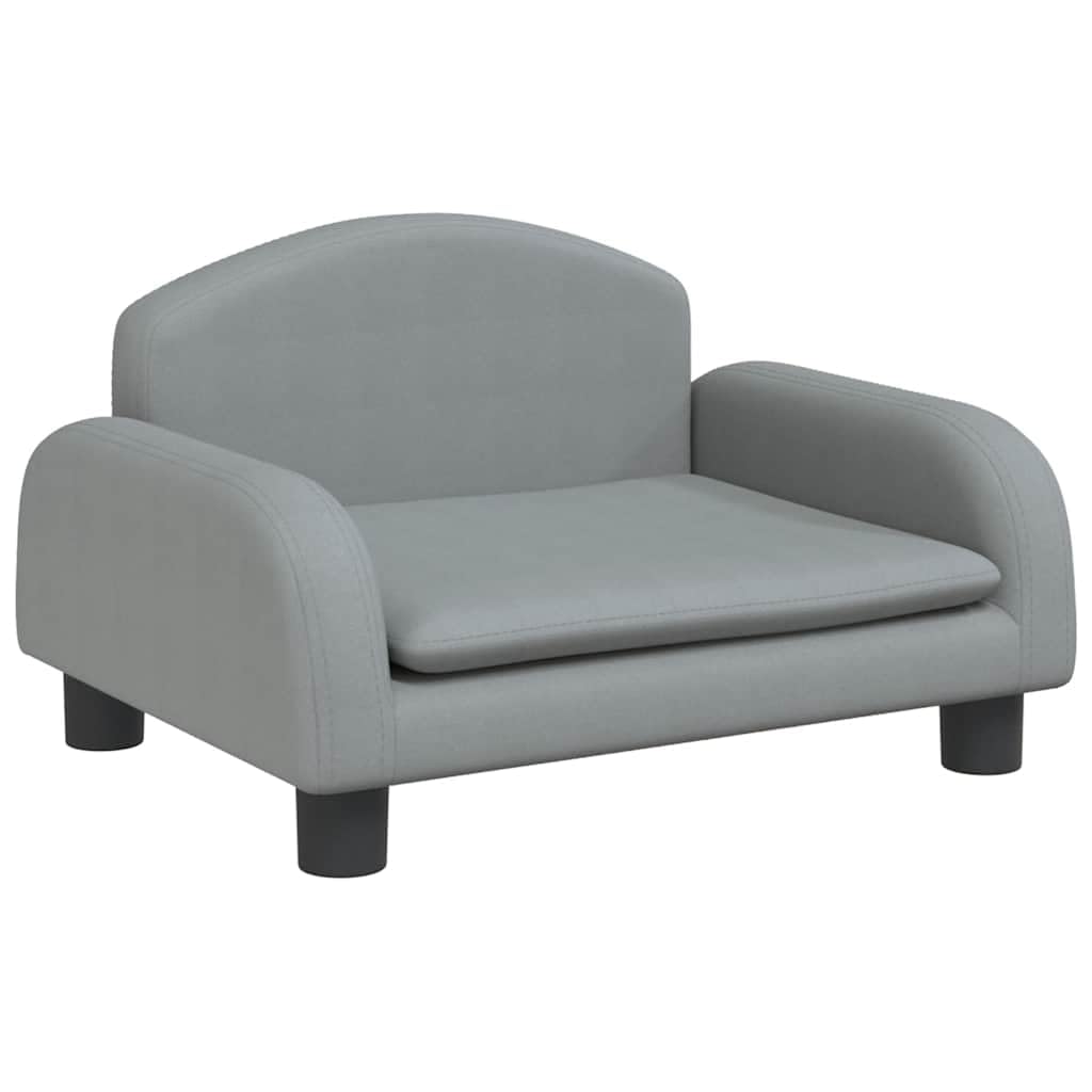 vidaXL Dog Bed Light Grey 50x40 x 11.8  Fabric