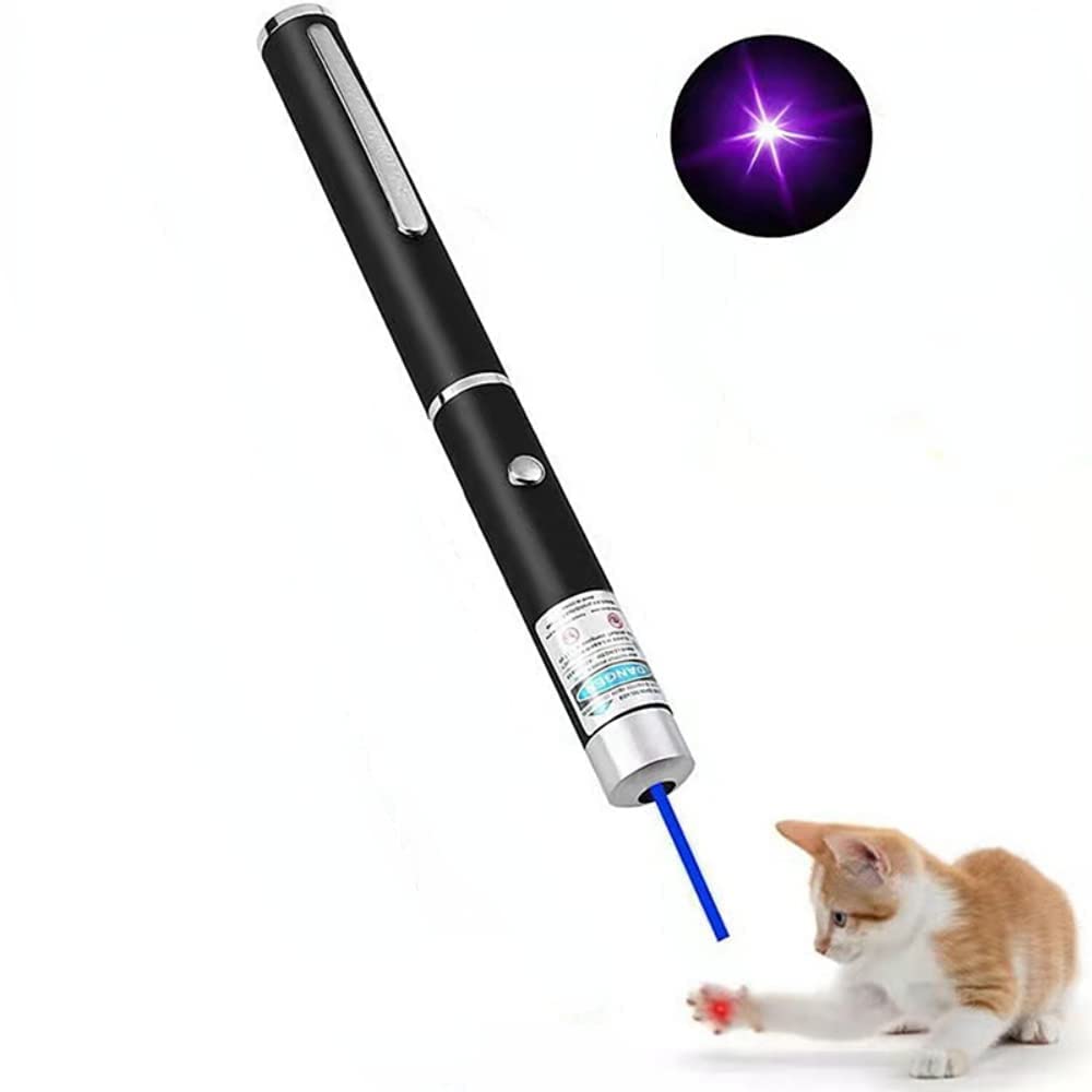 Wnzqk Laser Pointer For Cats Dogs Pet Interactive Toys Laser Presentation Remotes Blue Purple Light Laser Pointer For Cats Charg