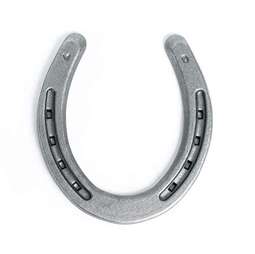 The Heritage Forge Steel Horseshoes Set For Horses, Crafts, Decorations And Backyard Games - Plain Shoe Size 0 - Sand Blasted 10