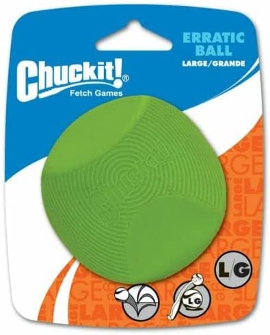 Chuckit Erratic Ball For Dogs Large Ball 3' Diameter (Pack Of 4)
