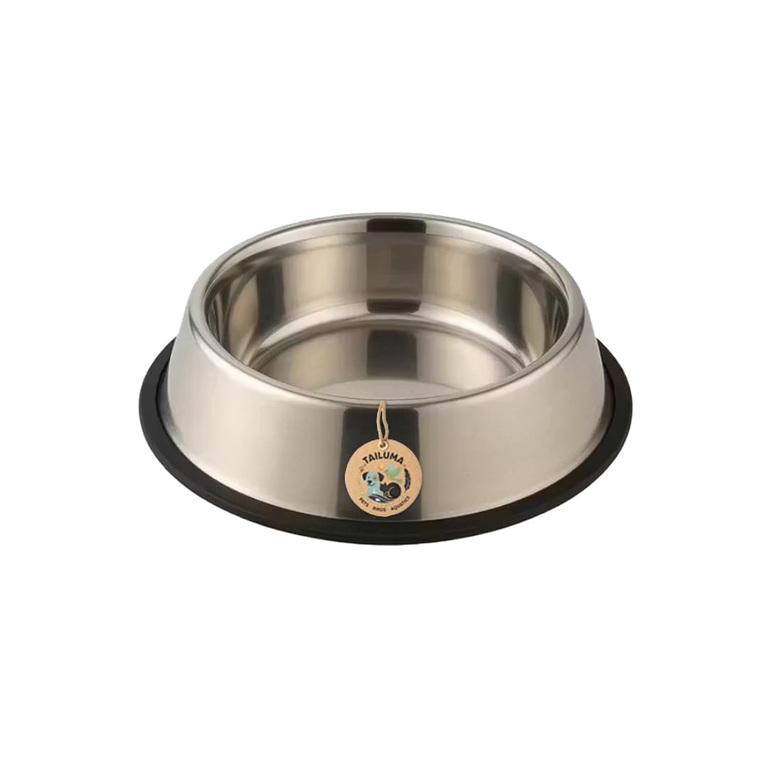 Tailuma Dog Food Bowl | Stainless Steel Dog Food & Water Feeding Bowl | Basic Pets Feeder  Perfect For Dogs, Puppy, Cat & Kitte