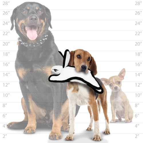 Tuffy - World'S Tuffest Soft Dog Toy - Barnyard Junior White Rabbit - Squeakers - Multiple Layers. Made Durable, Strong & Tough.