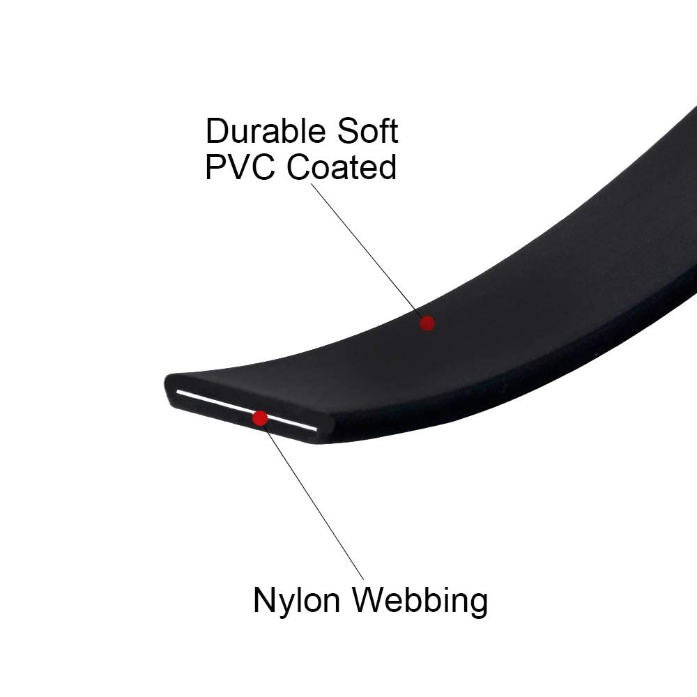 Waterproof Dog Training Leash 50Ft 30Ft 15Ft 10Ft 5Ft Heavy Duty Recall Long Lead For Large Medium Small Dogs (15Ft, Black)