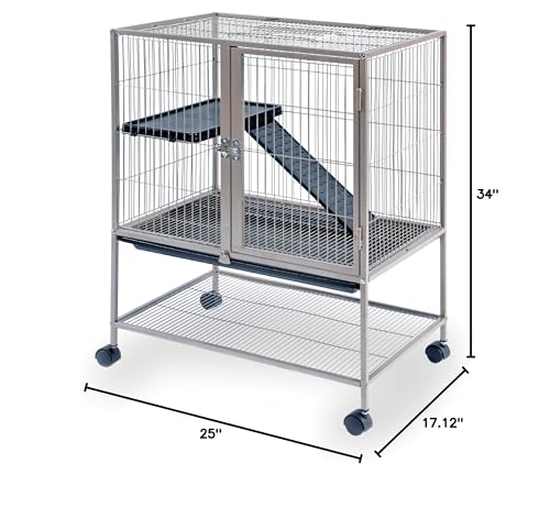 Prevue Frisky Ferret Cage with Stand 486 Coco Brown, 25 x 17.125 x 34 IN