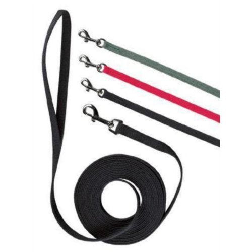 Omnipet Leather Brothers 20-Feet Web Lead, Small, Black