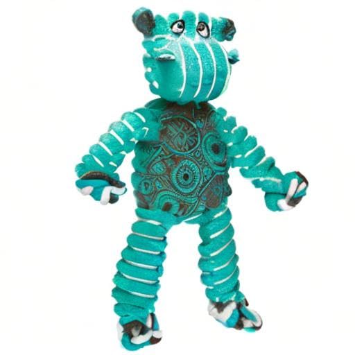 Kong - Floppy Knots Hippo - Internal Knotted Ropes And Minimal Stuffing For Less Mess - For Small/Medium Dogs