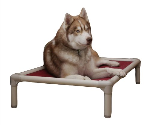 Kuranda Chewproof Bed - Almond Pvc - 50' X 36' - Sunsure Textilene - Birch