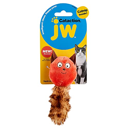 Jw Cataction Catnip Squirrel Toy, Multicolor