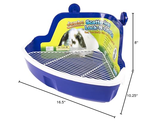 Ware Manufacturing Plastic Scatterless Lock-N-Litter Bigger Pet Pan, Jumbo - Colors May Vary