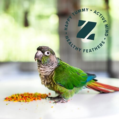 ZuPreem FruitBlend Bird Food, Bird Feed Pellets for Cockatiel, Lovebird, Quaker, Small Conure, Lorikeet, Core Nutrition with Nat