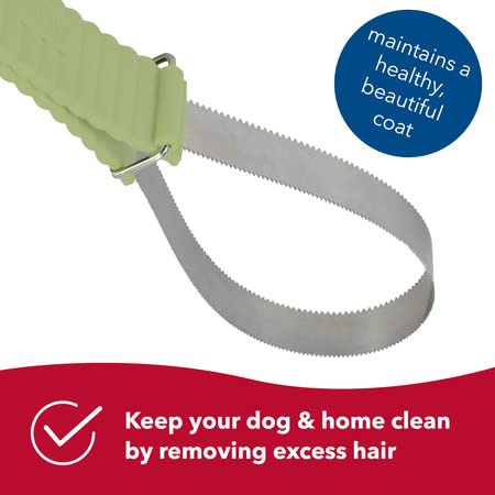 Coastal Pet Safari Dual-Sided Dog Shedding Blade - Stainless Steel Grooming Blade For Thick Coats - For Dogs With Short And Long Hair - Medium-Large - 10' X 3.25'